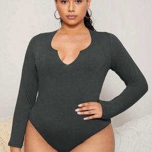 V neck bodysuit